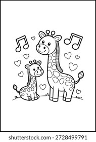 Bold Easy Valentine’s Day Coloring Pages for Kids | Bold and easy Valentine’s Day coloring pages with simple shapes and thick outlines, perfect for young kids, preschoolers, and beginners.