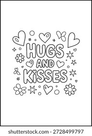 Dibujos para colorear para niños | Dibujos para colorear para colorear para el día de San Valentín con Formas simples y contornos gruesos, perfectos para niños pequeños, preescolares y principiantes.