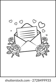 Bold Easy Valentine’s Day Coloring Pages for Kids | Bold and easy Valentine’s Day coloring pages with simple shapes and thick outlines, perfect for young kids, preschoolers, and beginners.