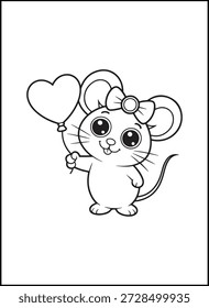 Bold Easy Valentine’s Day Coloring Pages for Kids | Bold and easy Valentine’s Day coloring pages with simple shapes and thick outlines, perfect for young kids, preschoolers, and beginners.