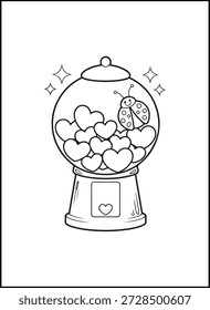 Bold Easy Valentine’s Day Coloring Pages for Kids | Bold and easy Valentine’s Day coloring pages with simple shapes and thick outlines, perfect for young kids, preschoolers, and beginners.