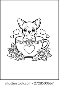 Bold Easy Valentine’s Day Coloring Pages for Kids | Bold and easy Valentine’s Day coloring pages with simple shapes and thick outlines, perfect for young kids, preschoolers, and beginners.