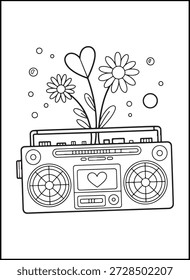 Bold Easy Valentine’s Day Coloring Pages for Kids | Bold and easy Valentine’s Day coloring pages with simple shapes and thick outlines, perfect for young kids, preschoolers, and beginners.