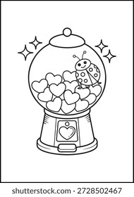 Bold Easy Valentine’s Day Coloring Pages for Kids | Bold and easy Valentine’s Day coloring pages with simple shapes and thick outlines, perfect for young kids, preschoolers, and beginners.