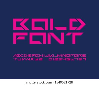 Bold edgy font set in vector format