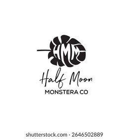 Bold and edgy Half Moon Monsters Co logo design symbolizing creativity, mystery, and uniqueness. Perfect for entertainment brands, streetwear labels, or collectible toy companies.
