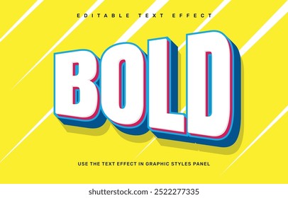 Bold editable text effect template
