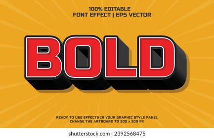 Bold editable vector text style effect