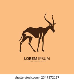 Logotipo o vector de silicona Oryx de elegante audaz, que significa Vigor y Marca Distinguida