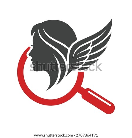 Bold emblem design with clean vector-like curves, high contrast fills, and fine feather contours. Confident, modern mood for branding and print layouts. Great for salon branding, sports team logos, and coaching flyers.