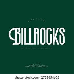Um logotipo vetorial arrojado e enérgico para Billrocks, perfeito para festivais de música, bandas e mídia de entretenimento.