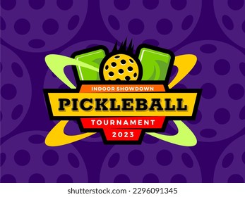 A bold and energetic vector logo for your next pickleball tournament.