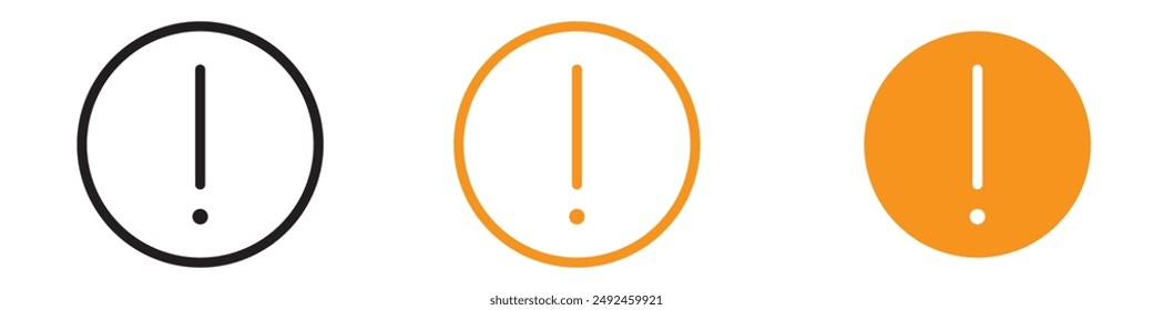 Bold Exclamation Mark Icon for Alert and Notification Graphics Crucial for Emphasizing Important Information and Urgent Messages