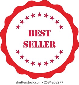 A bold and eye-catching "Best Seller" batch, perfect for product promotions, e-commerce, and marketing highlights.