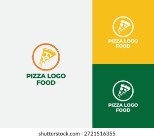 Eine fette und auffällige Pizza-Logo-Vorlage, die Ihre Lebensmittelmarke hervorheben soll. Mit einem modernen, sauberen Stil mit starker visueller Anziehungskraft ist dieses Logo perfekt für Pizzerien, Pizzacafés, Essen
