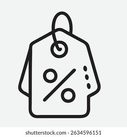 Bold and Eye-Catching Sale Icon in Clean Line Art Style