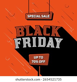 Atrevido, llamativo y construido para el impacto: este Anuncio del Black Friday irrumpe con urgencia y estilo. Ideal para marcas de comercio electrónico, campañas promocionales y publicidad estacional que necesita convertirse rápidamente