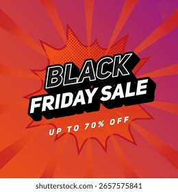 Atrevido, llamativo y construido para el impacto: este Anuncio del Black Friday irrumpe con urgencia y estilo. Ideal para marcas de comercio electrónico, campañas promocionales y publicidad estacional que necesita convertirse rápidamente