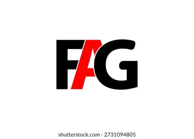 Logotipo de FAG en negrita con "A" roja superpuesta: diseño de marca de Industrial para rodamientos y componentes de precisión