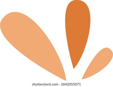  A bold, fan-shaped design in bright orange, conveying energy, dynamism, and modernity in a striking, abstract composition.