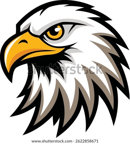Bold Fierce Bald Eagle Head Vector Aggressive Sports Mascot and Tattoo Design