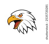 A bold, fierce eagle mascot with sharp eyes, flared wings, and powerful talons. Its intense gaze and strong posture exude dominance, symbolizing strength, agility, and leadership.