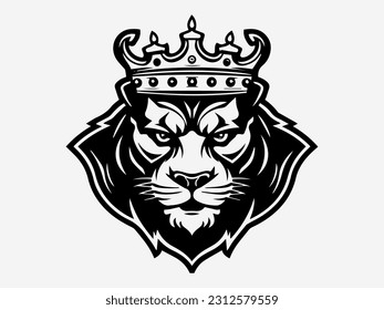 Bold and fierce panther hand drawn logo design illustration, embodying power, strength, and elegance