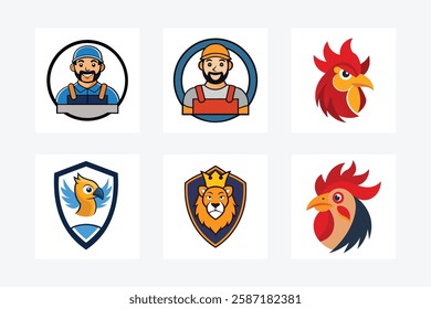 A bold and fierce rooster-head mascot logo with sharp details, intense eyes, and a strong beak, symbolizing strength, pride, and determination. Perfect for sports or branding.