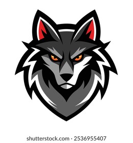 A bold and fierce wolf mascot logo representing bravery and guidance. With intense eyes and a strong stance, this pathfinder symbolizes strength, resilience, and leadership.