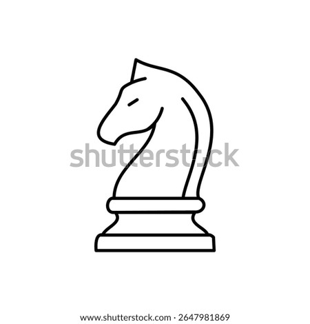 Bold filled vector of a chess knight piece, symbolizing strategy, intellect, and competitive gameplay.