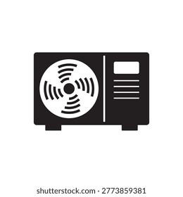 Bold filled vector of outdoor air conditioner for maintenance