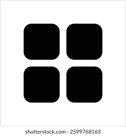 A bold filled version of the small grid view icon for enhanced visibility.