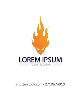 Logotipo del icono del fuego audaz que muestra la energía intensa de la llama para la identidad de marca del alto impacto