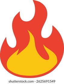 Bold Flame Icon – Dynamic Fire Symbol for Digital Graphics