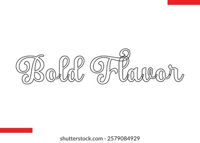 Bold Flavor Saying typographic Coffee Text
