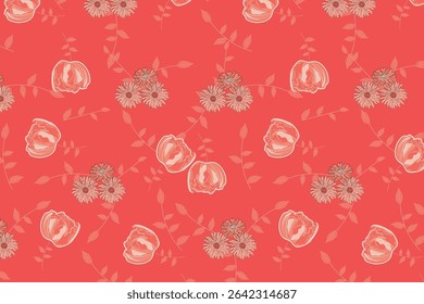 Vette bloemen en met een scherpe 60s mod invloed, perfect voor fashion prints en retro branding.