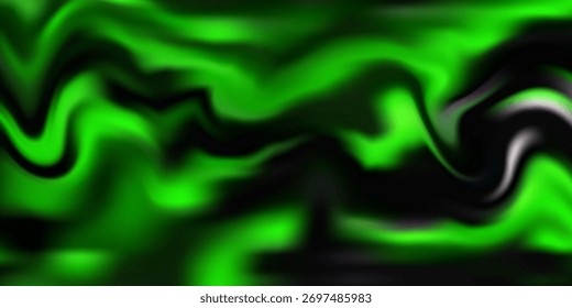 A bold, flowing abstract background featuring neon-green swirls and dark ribbons. This vibrant, high-contrast design is ideal for tech,
