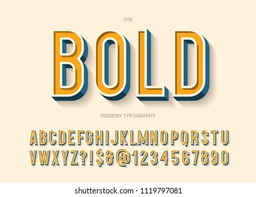 Bold Font Colorful 3d Style Modern Stock Vector (Royalty Free ...