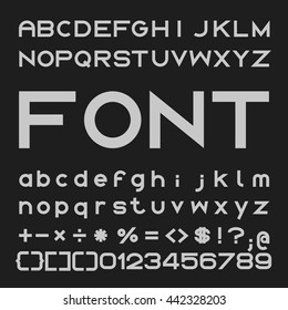 Bold Font Design, Alphabet and Numbers Vector