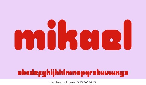 Bold Font Display with Full Lowercase Alphabet