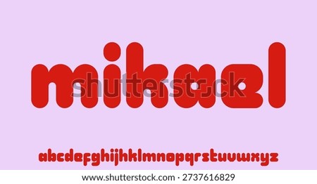 Bold Font Display with Full Lowercase Alphabet