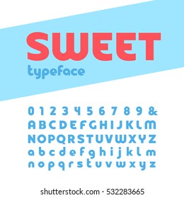 Bold Font. Vector Alphabet With Letters And Numbers.

