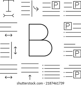 bold, format, strong icon in a collection with other items