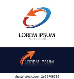Bold Forward Arrow Logo Illustration for Fast Delivery and Logistics Company Identity