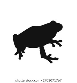 Bold frog silhouette vector great for logos, icons, and minimalist visual identities.