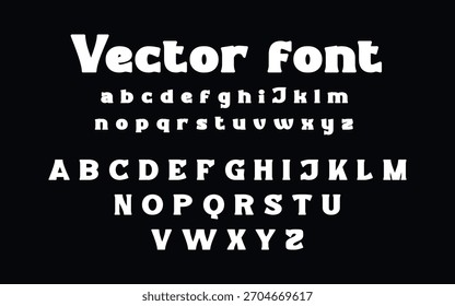 Conjunto de alfabeto de fuente de Vector retro funky audaz