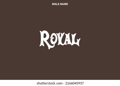 Frische Kalligrafie Text des berühmten männlichen Namens Sign Royal