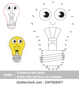 Bold funny. Dot to dot educational game for kids.
