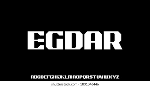 bold futuristic alphabet font vector