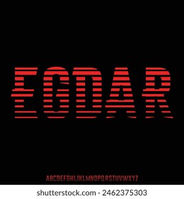 bold futuristic alphabet font vector